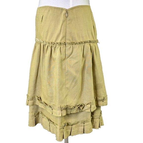 Cynthia Steffe Linen Tiered Skirt - Picture 3 of 10
